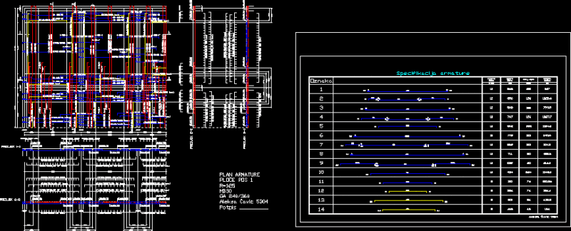 Reinforcement Layot DWG Block for AutoCAD