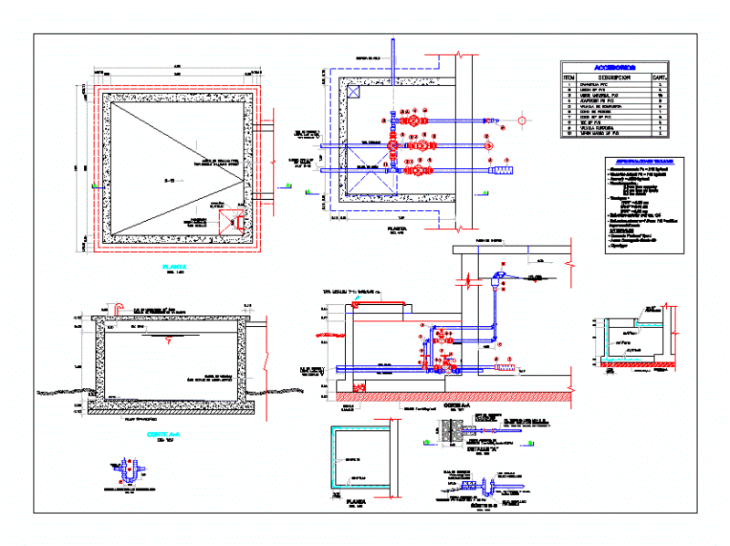 Reservoir DWG Block for AutoCAD