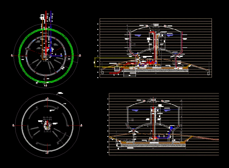 Reservoir DWG Section for AutoCAD