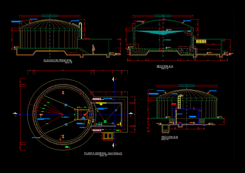 Reservoir Floor Plans DWG Plan for AutoCAD