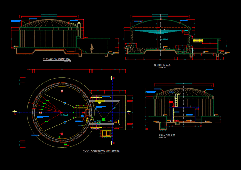 Reservoir Floor Plans DWG Plan for AutoCAD