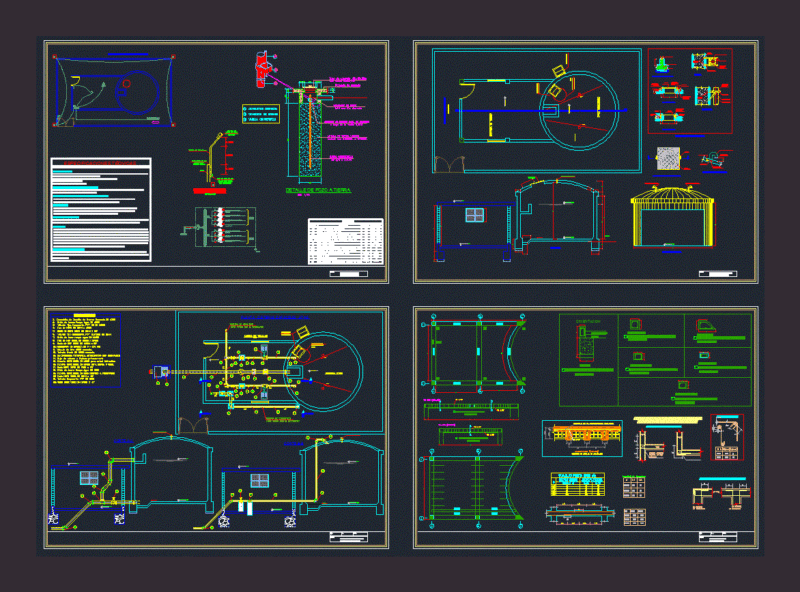 Reservoir With Stand DWG Block for AutoCAD