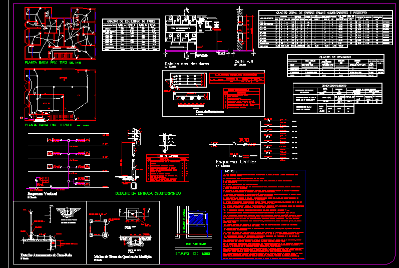 residential electric project details dwg full project for