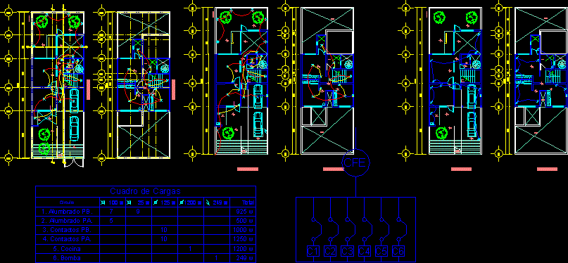 Residential Electrical Lighting Plan DWG Block for AutoCAD 