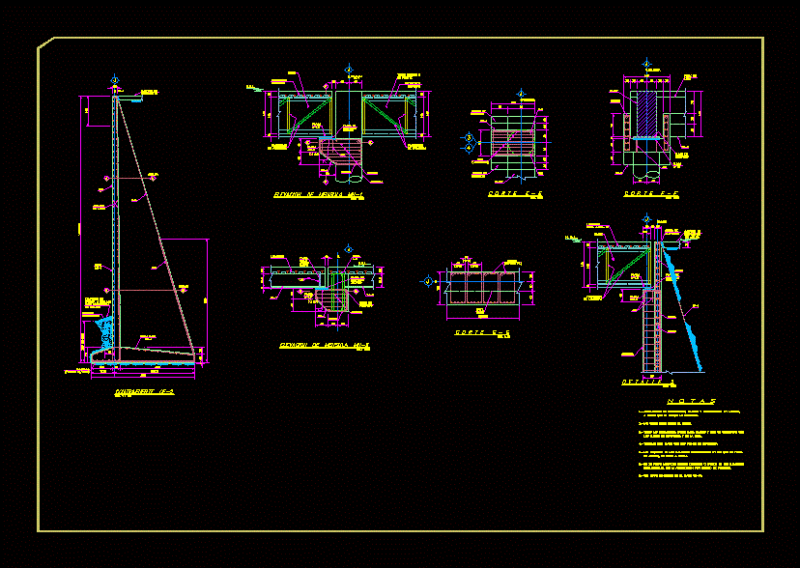 Retaining Wall DWG Block for AutoCAD