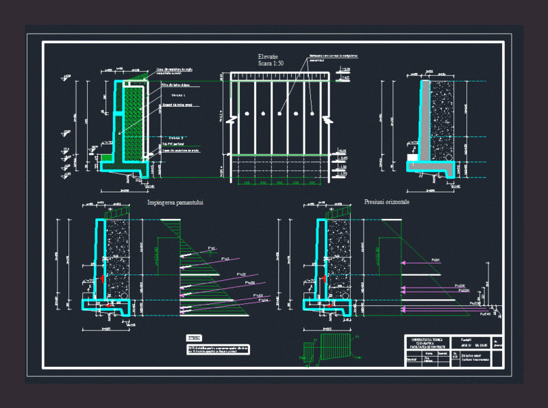 Retaining Wall DWG Block for AutoCAD