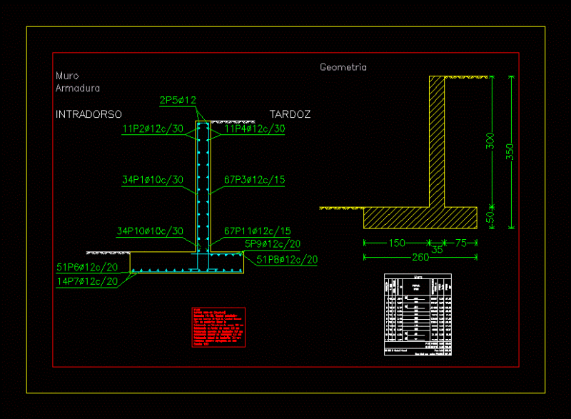 Retaining Wall DWG Block for AutoCAD