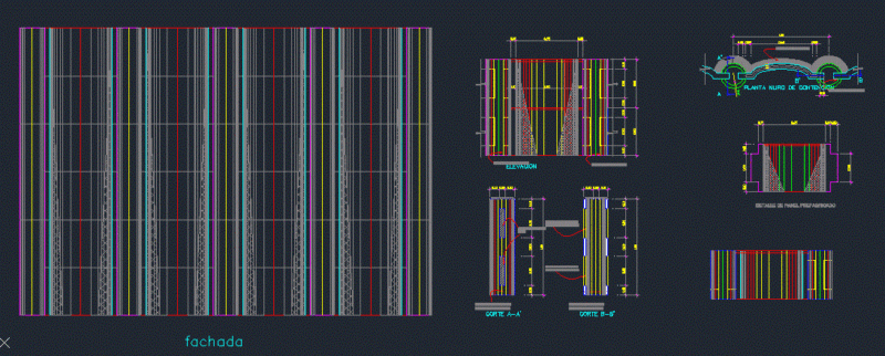 Retaining Wall DWG Block for AutoCAD