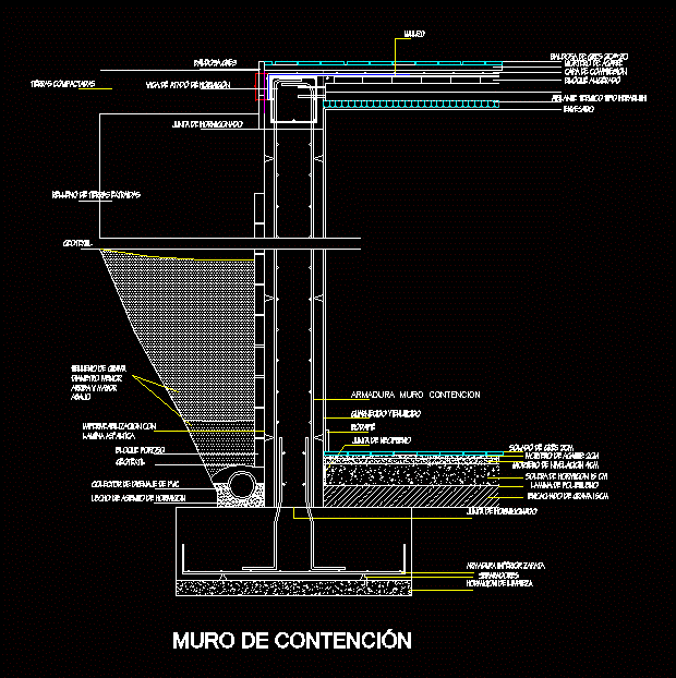 Retaining Wall DWG Detail for AutoCAD â€¢ Designs CAD