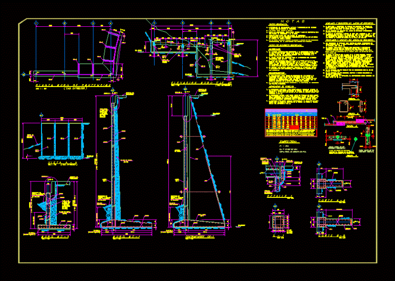 Retaining Wall DWG Detail for AutoCAD