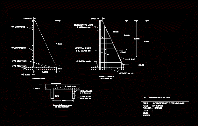 Retaining Wall DWG Detail for AutoCAD