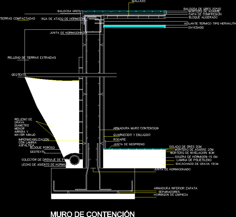 Retaining Wall DWG Detail for AutoCAD