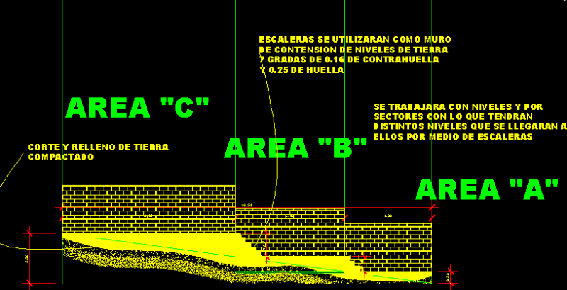 Retaining Wall DWG Section for AutoCAD