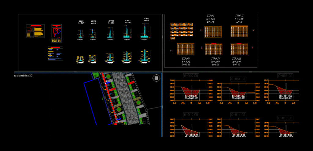 Retaining Walls DWG Detail for AutoCAD
