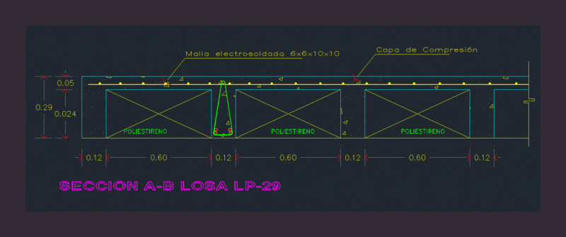 Ribbed Slab Detail DWG Detail for AutoCAD