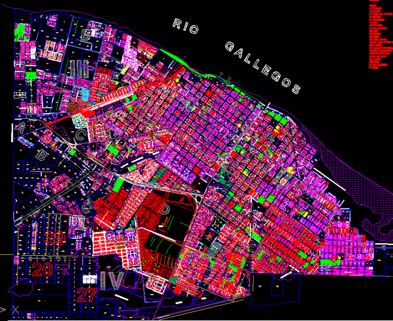 Rio Gallegos Plane DWG Block for AutoCAD
