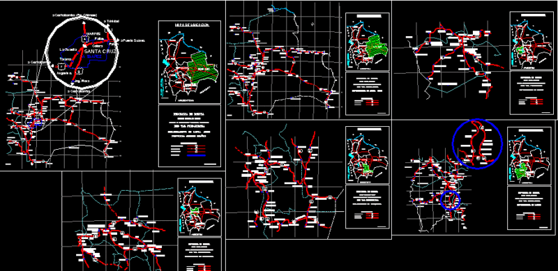 Road’s Net – Bolivia DWG Block for AutoCAD