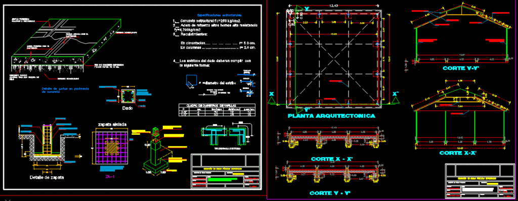 Roof 4 Waters DWG Block for AutoCAD