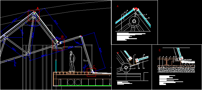 roof of glass dwg section for autocad • designs cad