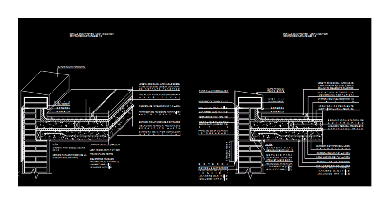 Roof Slab DWG Detail for AutoCAD