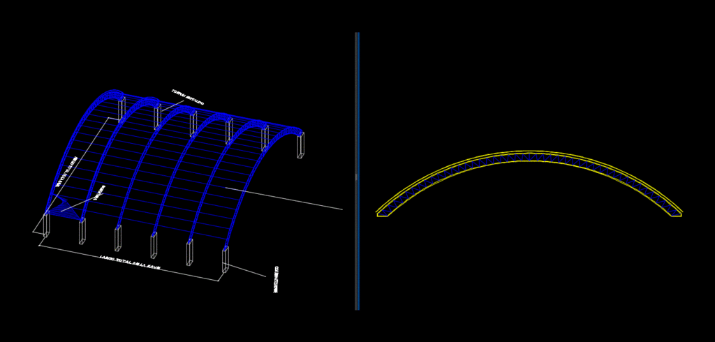 Roof Structure 3D DWG Model for AutoCAD