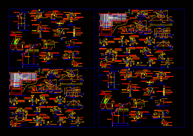 Roof Truss DWG Section for AutoCAD