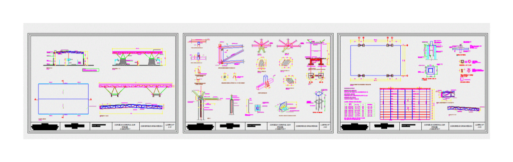 Roofed Court DWG Block for AutoCAD