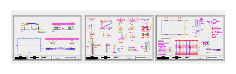 Roofed Court DWG Block for AutoCAD