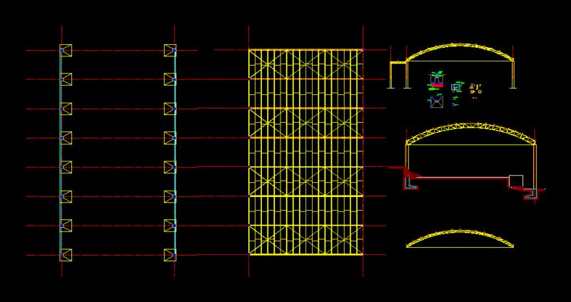 Roofing DWG Elevation for AutoCAD