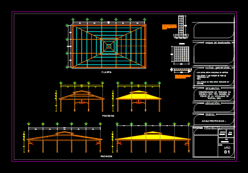 Roofing Of Court DWG Block for AutoCAD