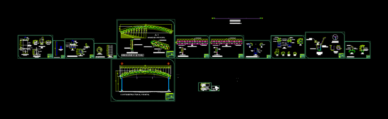 Roofing Of Tennis DWG Block for AutoCAD