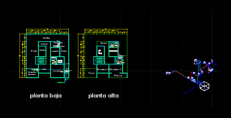 Room House Hidraulico DWG Block for AutoCAD
