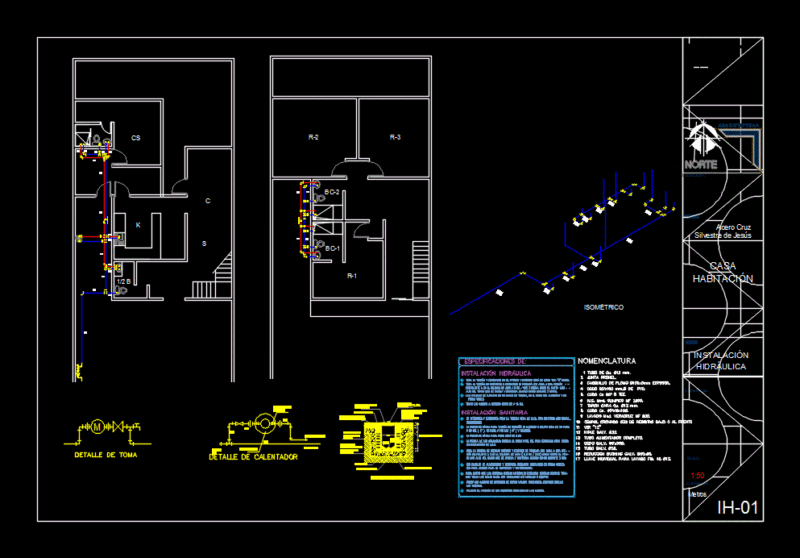 Room House Plumbing DWG Block for AutoCAD