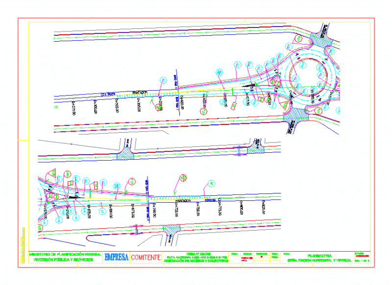 Roundabouts Signaling DWG Full Project for AutoCAD