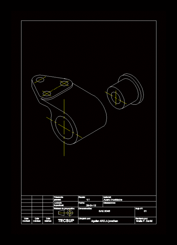 Sae 2045 – Part Mechanical DWG Block for AutoCAD