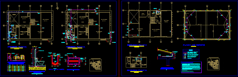 Sanitary Details – Plumbing Details DWG Detail for AutoCAD