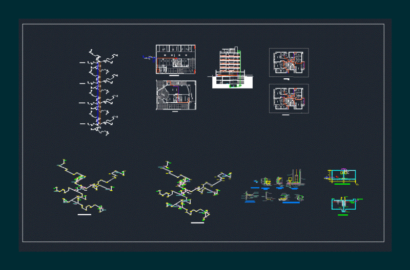 Sanitary Facilities Building DWG Detail for AutoCAD