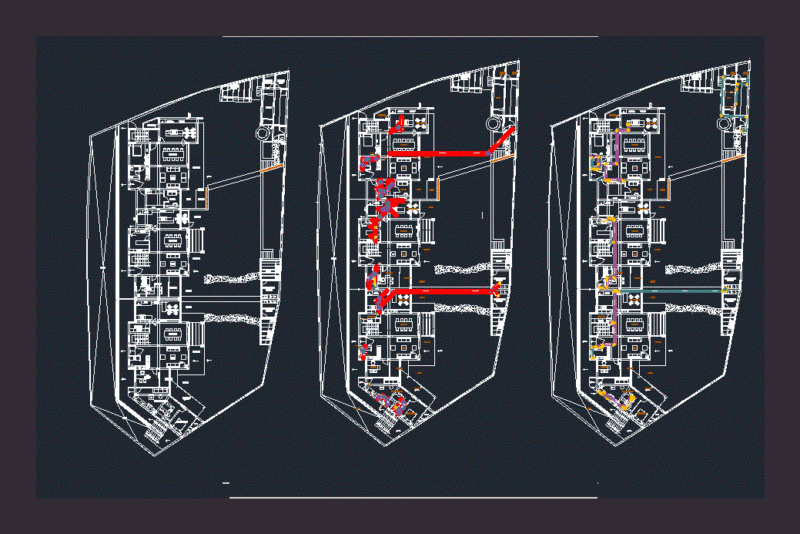 Sanitary Facilities Multifamily DWG Block for AutoCAD