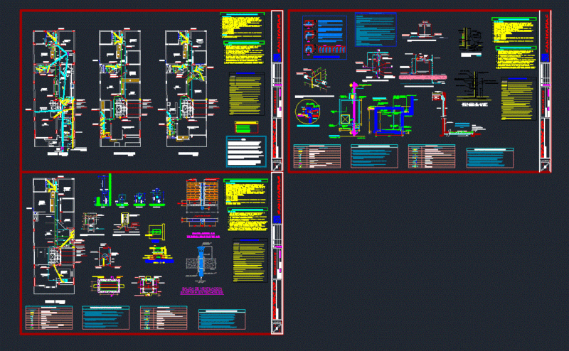 Sanitary Housing4 Levels DWG Block for AutoCAD