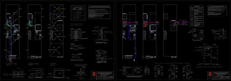 Sanitary Installation DWG Block for AutoCAD