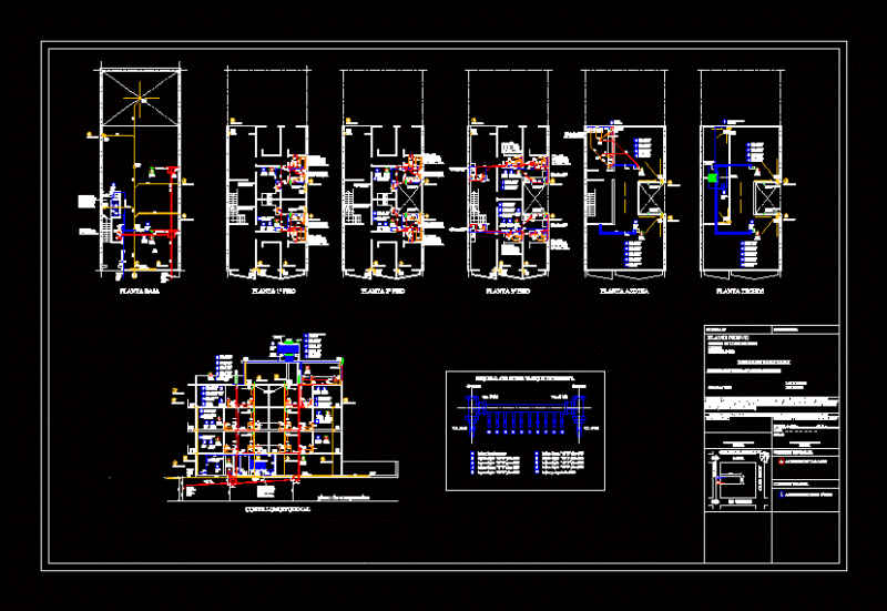 Sanitary Multifamily DWG Block for AutoCAD
