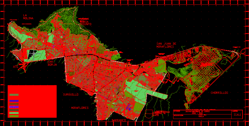 Santiago De Surco Plane DWG Block for AutoCAD