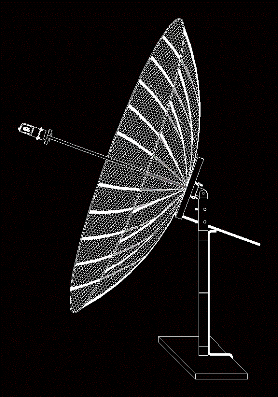 Satellite Tv 2D DWG Block for AutoCAD