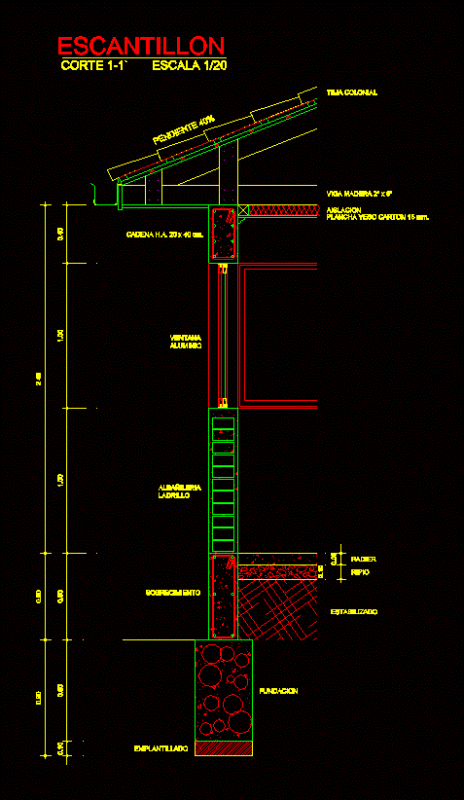 Scantling DWG Block for AutoCAD