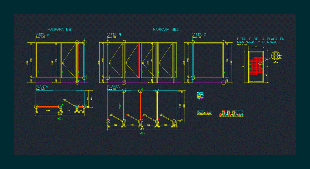 Screens DWG Detail for AutoCAD