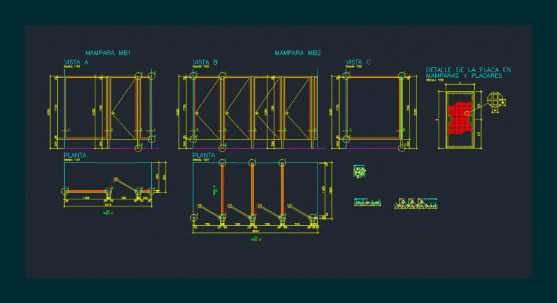 Screens DWG Detail for AutoCAD