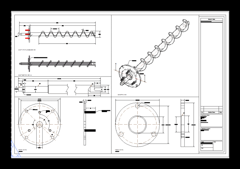 Screw Conveyor DWG Block for AutoCAD