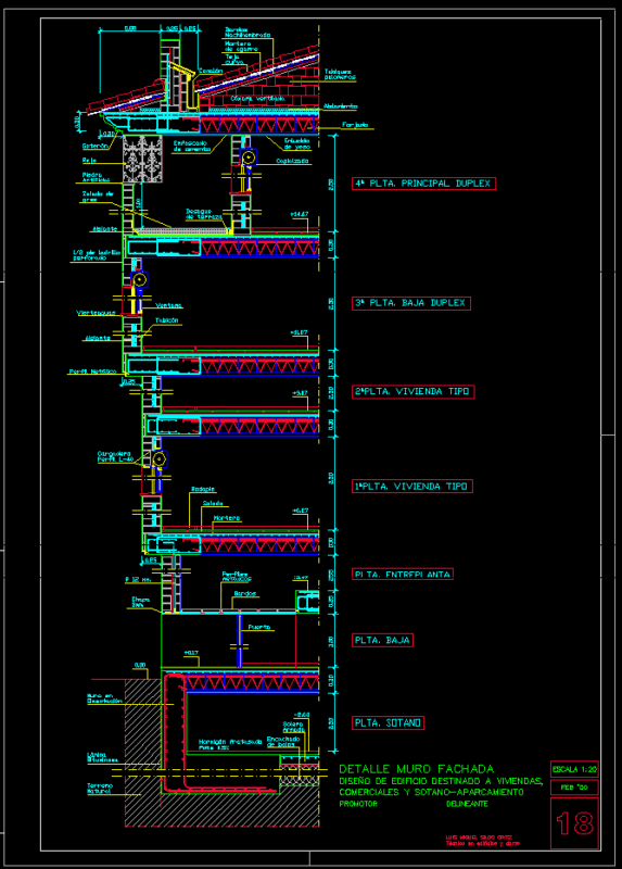 Section By Facade DWG Section for AutoCAD
