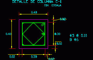 Section Concrete Column DWG Section for AutoCAD