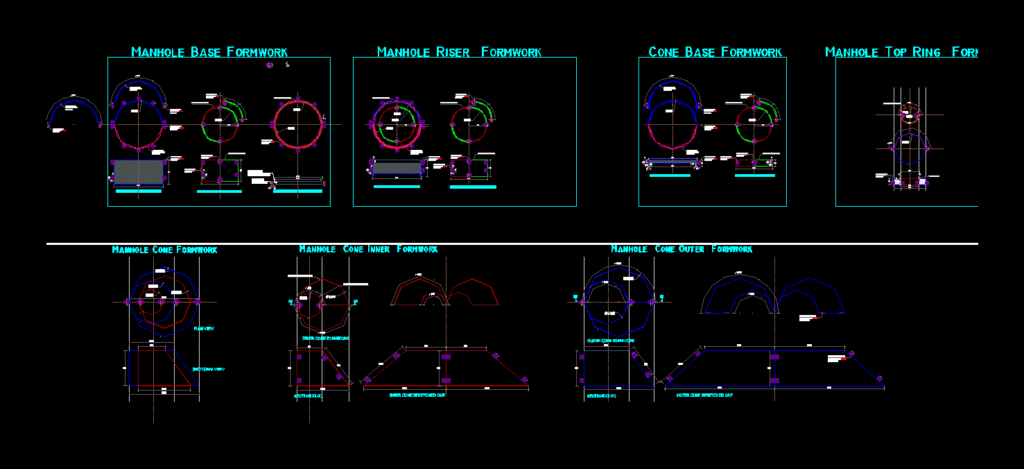 Sections Concrete Manhole DWG Section for AutoCAD